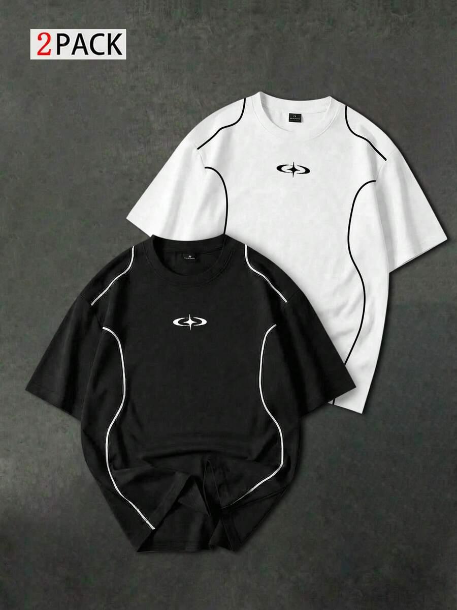 T-shirt nadruk 2-pack 