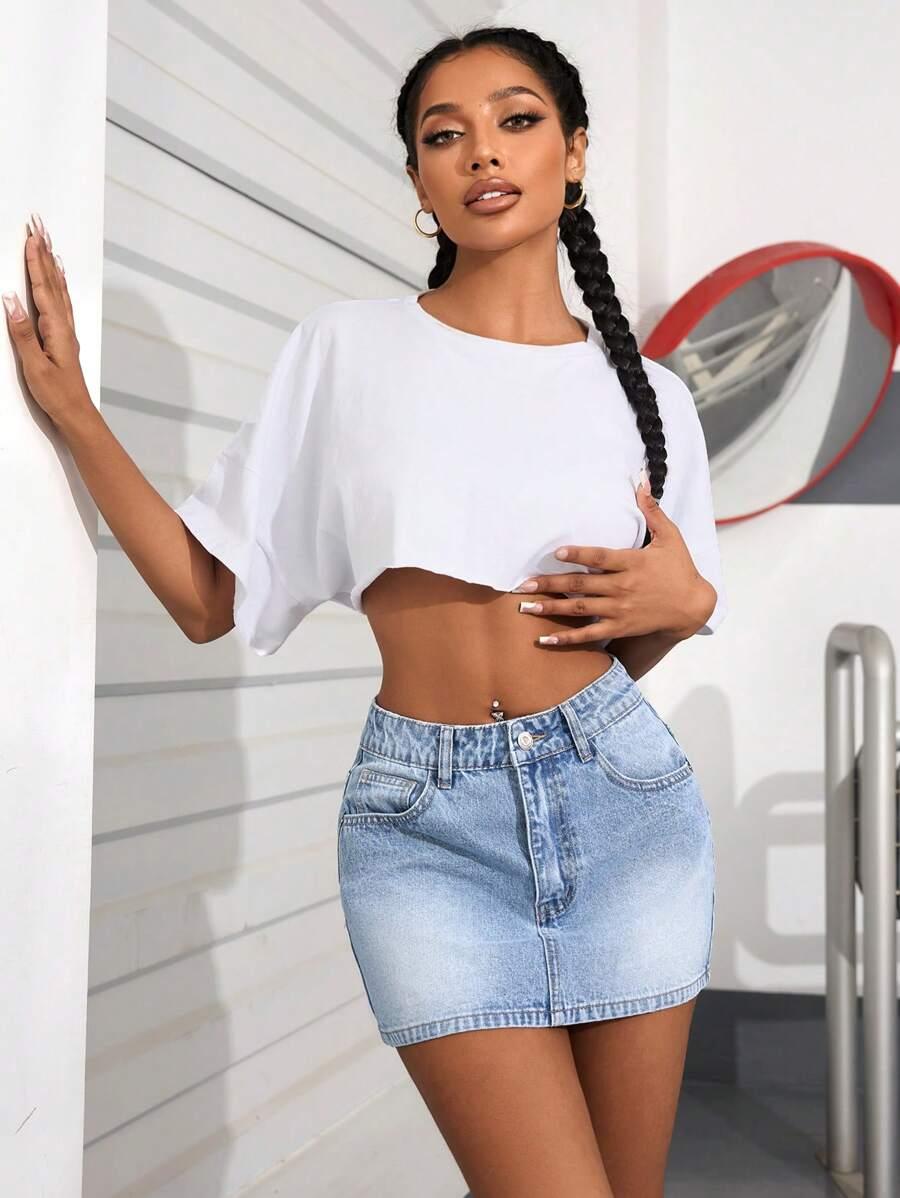 mini spódnica jeans