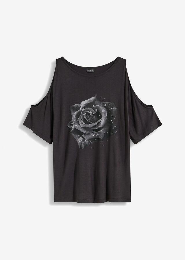 SZARY T-SHIRT PRINT