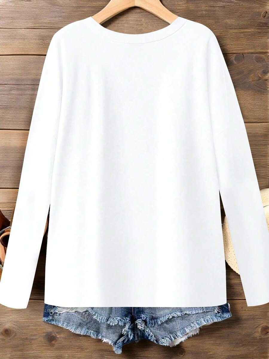 BIAŁA BLUZKA V-NECK