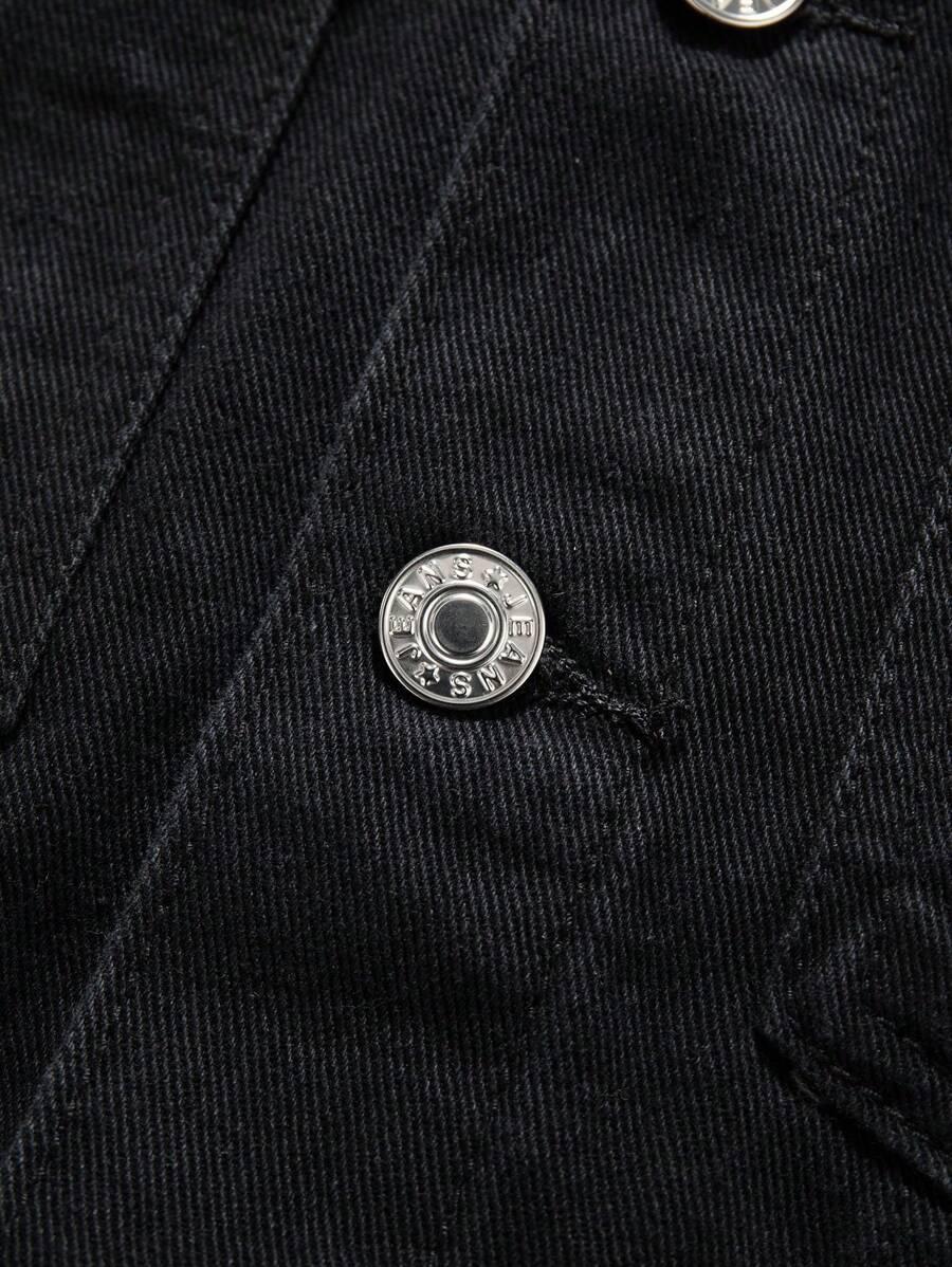 CZARNA KAMIZELKA JEANS