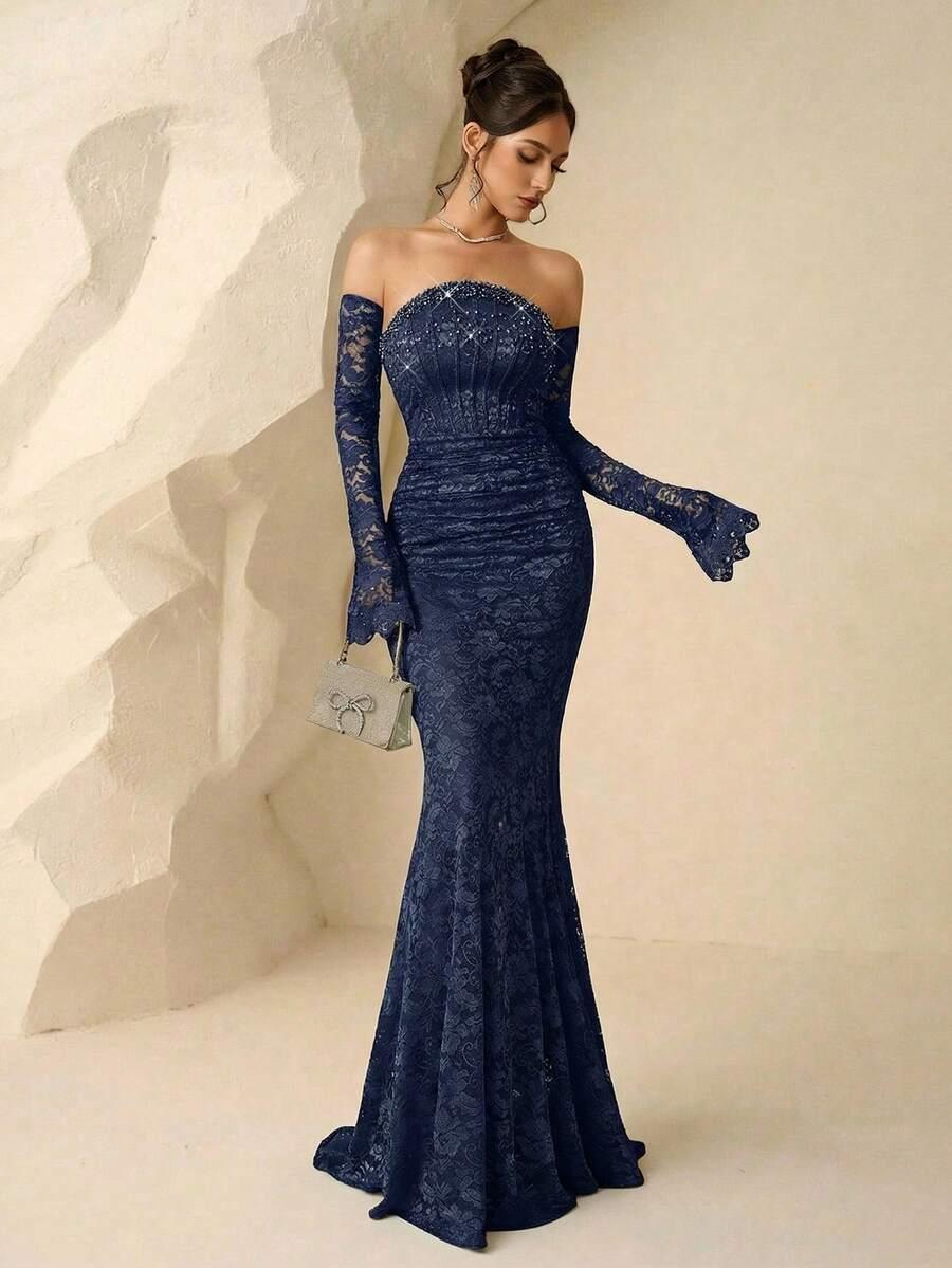NIEBIESKA MAXI SUKIENKA