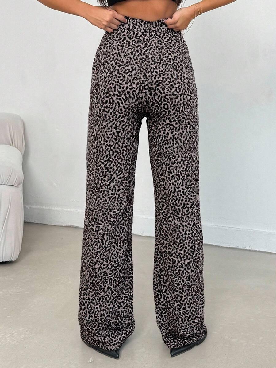 SPODNIE JEANS ANIMAL PRINT