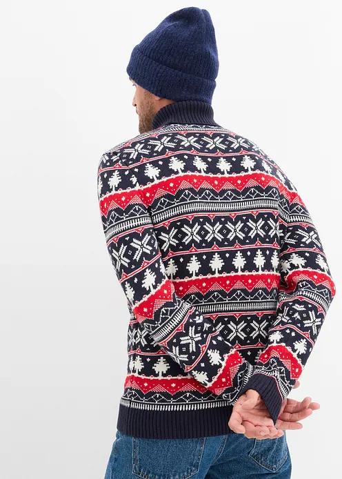 SWETER Z GOLFEM W NORWESKI WZÓR