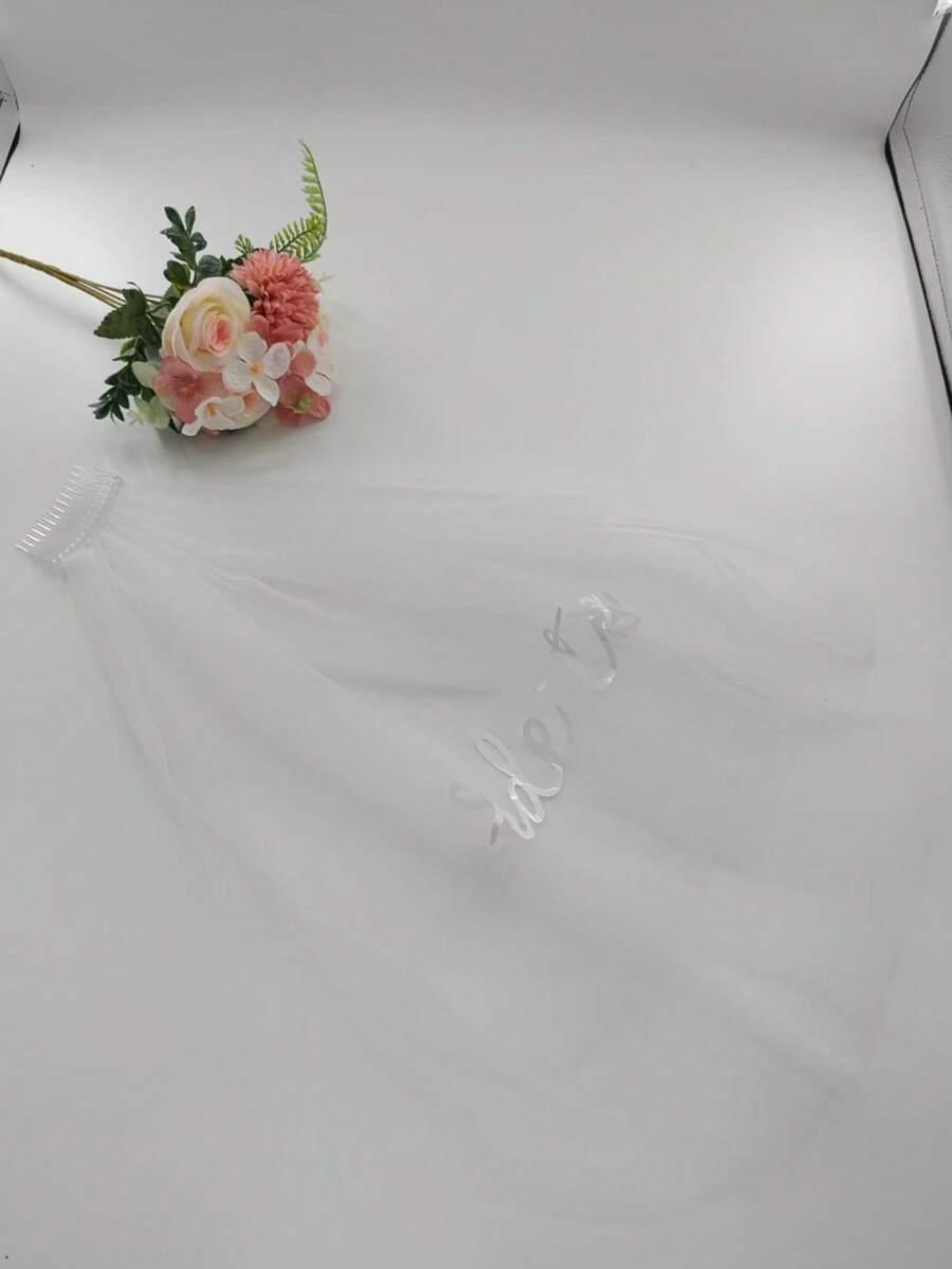 biały welon na wieczór panieński
