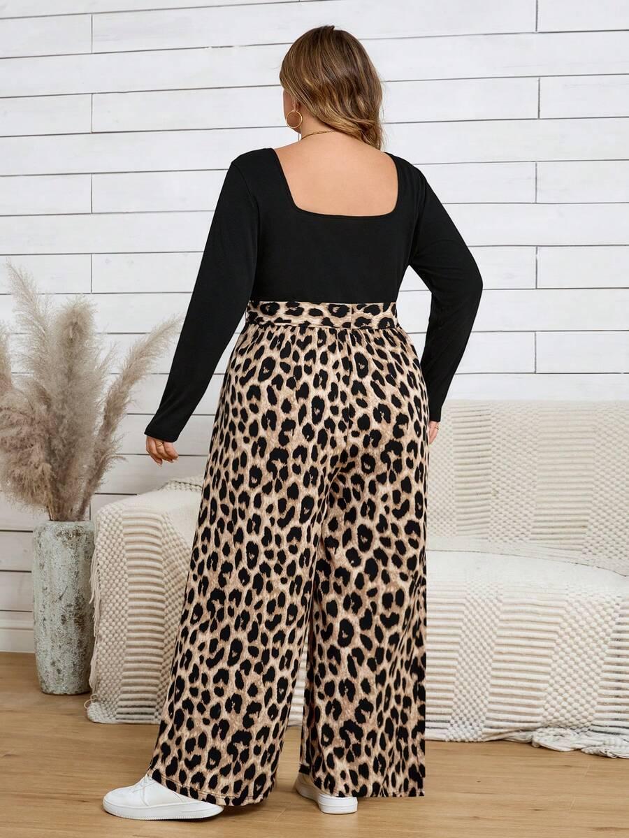 kombinezon długi rękaw animal print 
