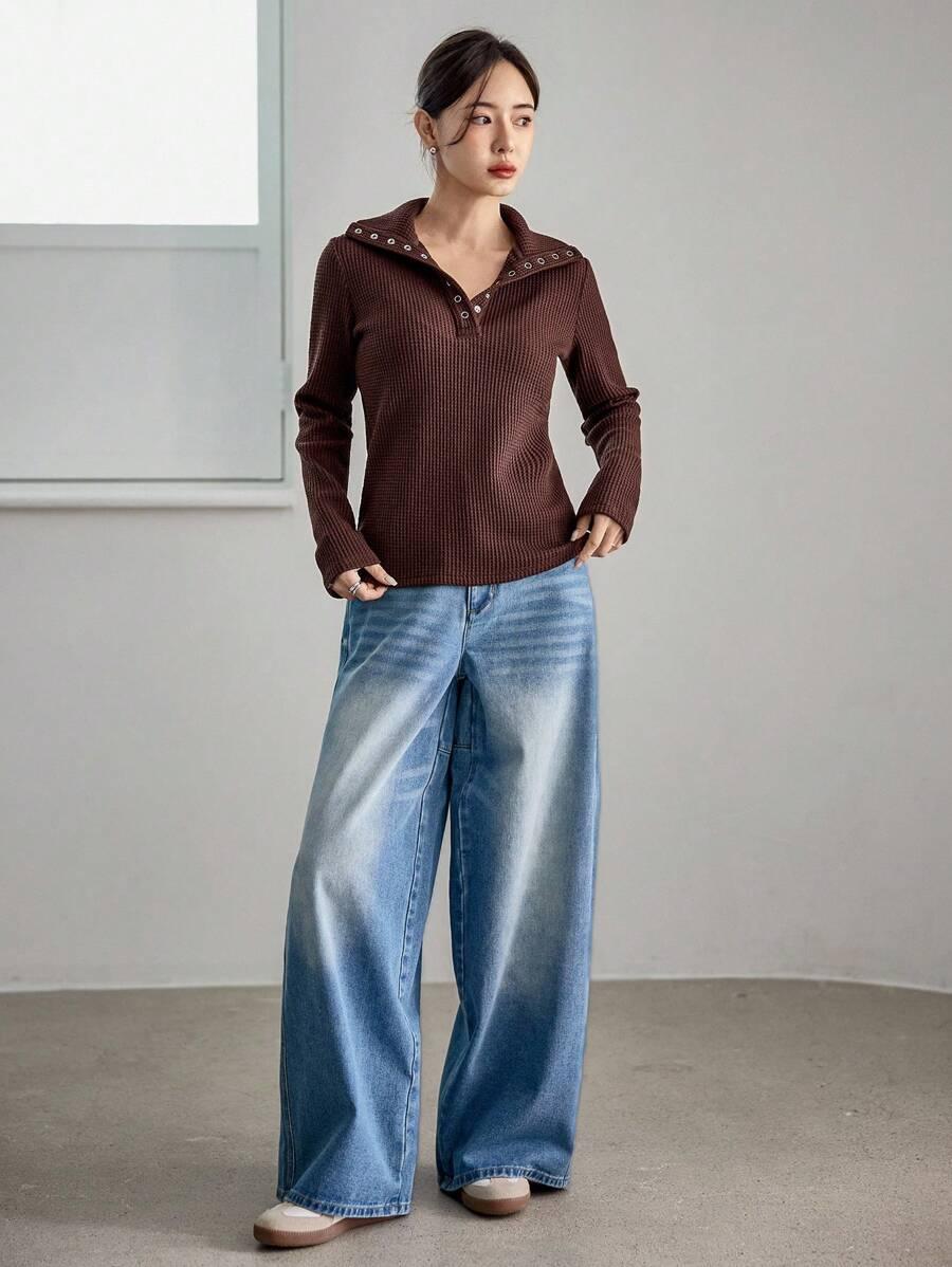 SWETER DAMSKI Z GOLFEM