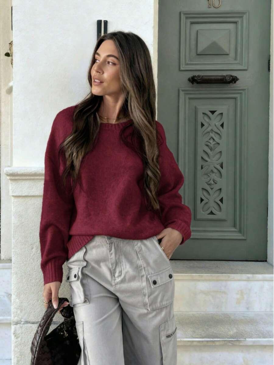 BORDOWY SWETER OVERSIZE