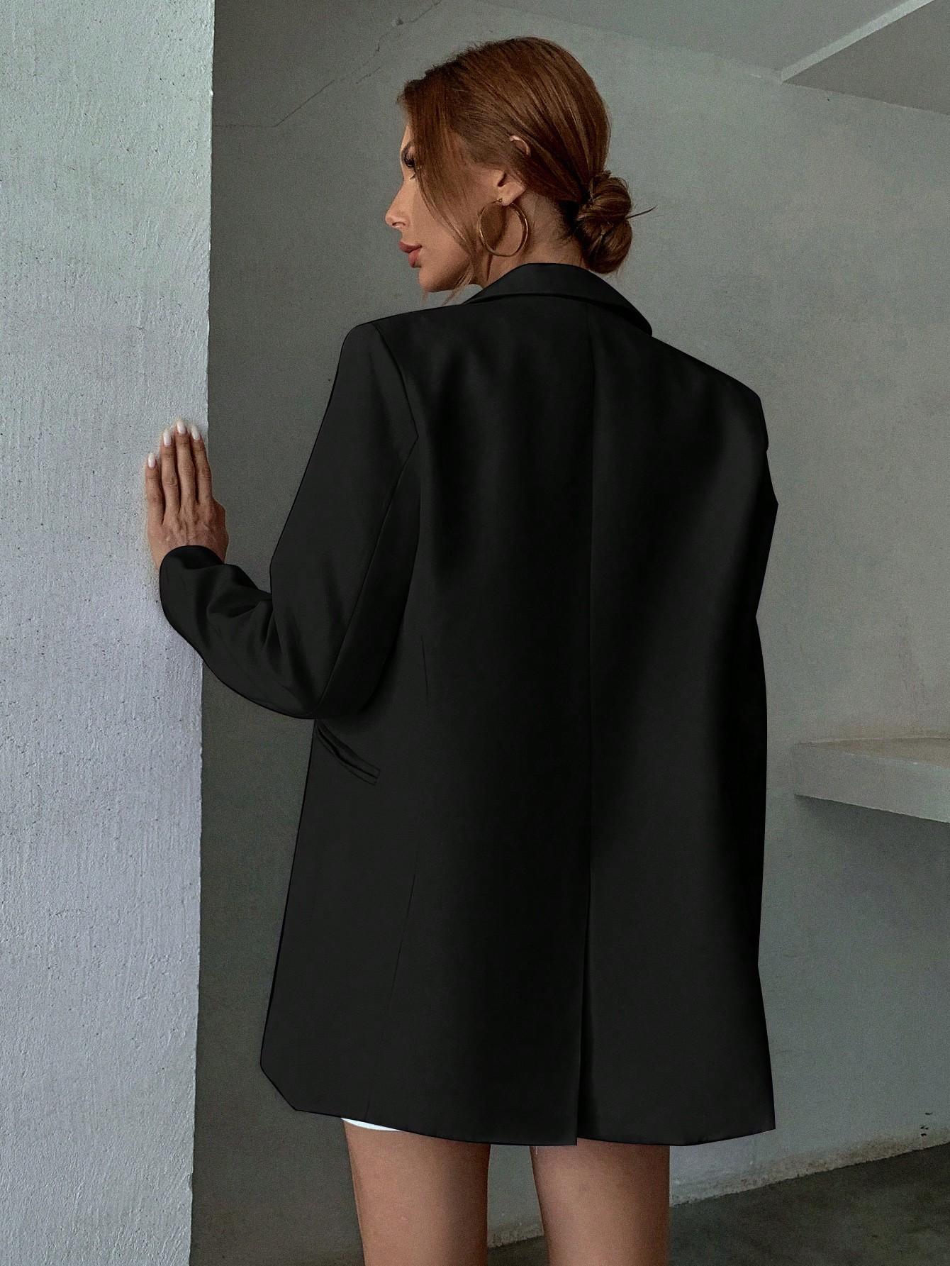CZARNA ELEGANCKA MARYNARKA