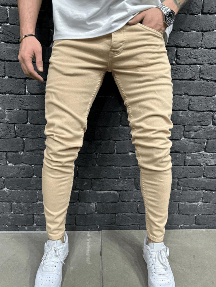zielone spodnie rurki jeans kieszenie zamek