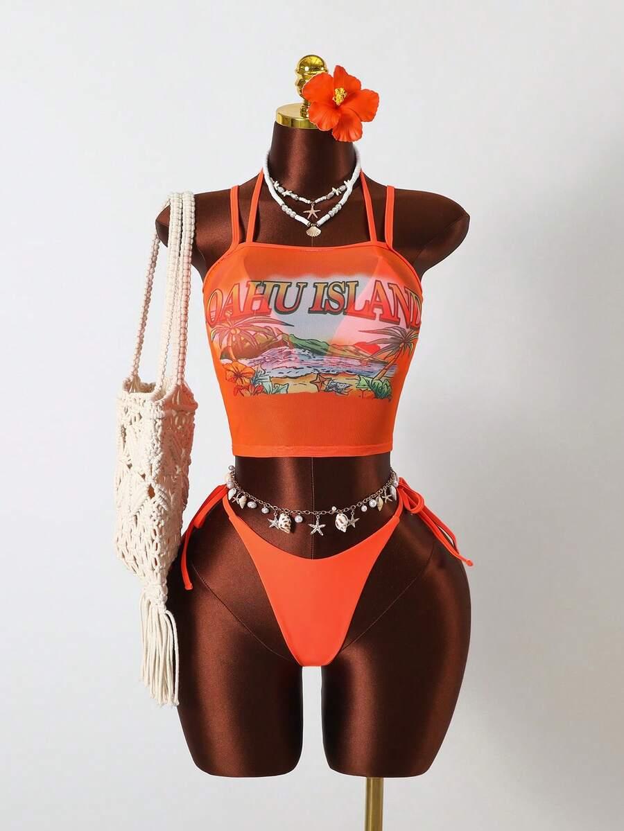 pomarańczowy dół od bikini