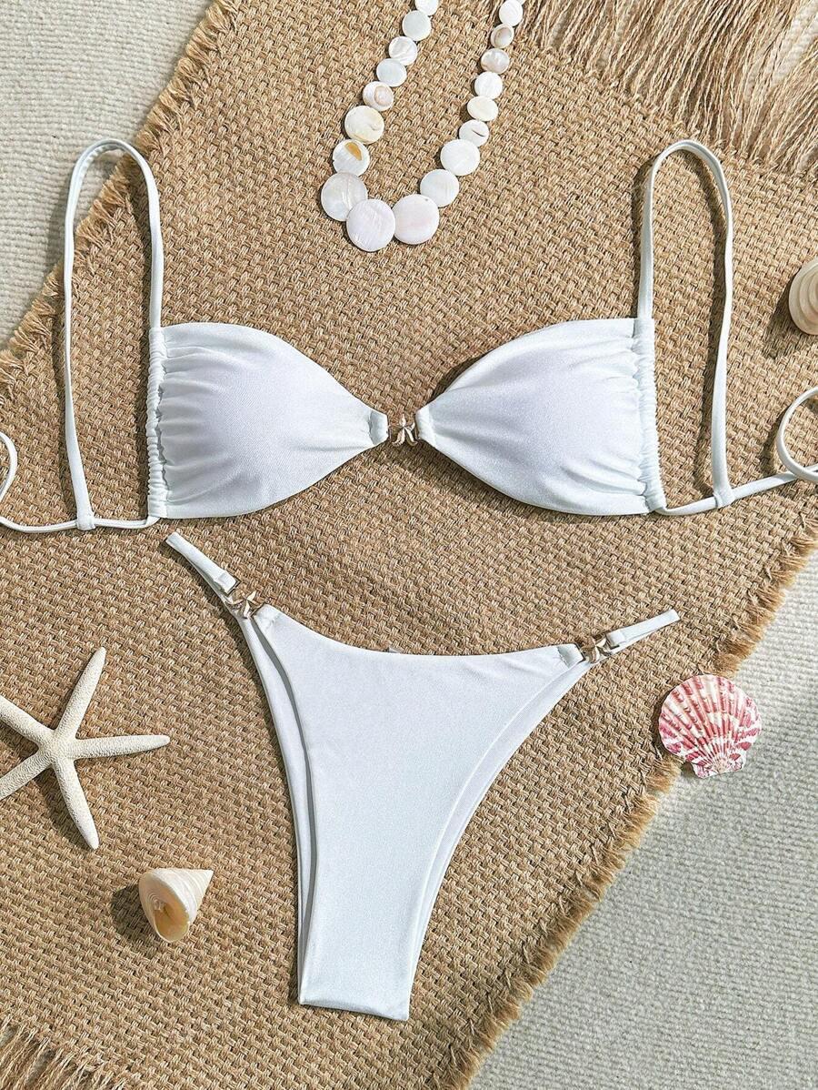 BIAŁY DWUCZĘŚCIOWY ZESTAW BIKINI