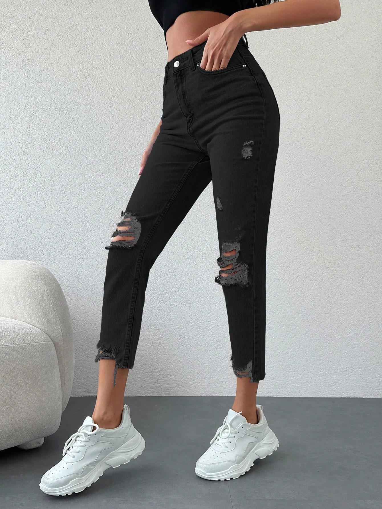 SPODNIE JEANS RIPPED