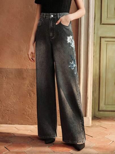 czarne spodnie jeans