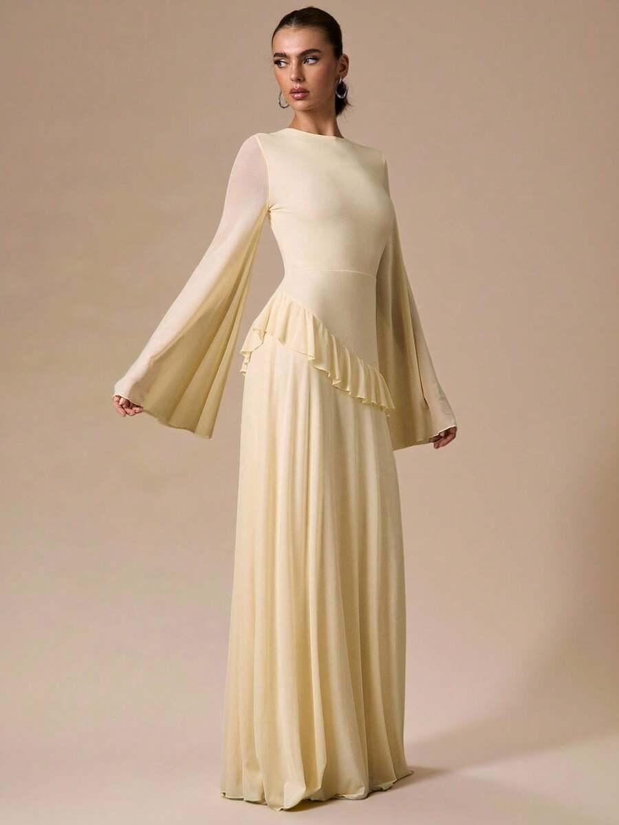 żółta maxi sukienka