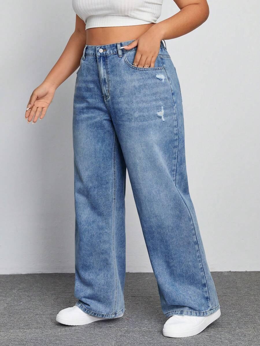 NIEBIESKIE SPODNIE JEANS