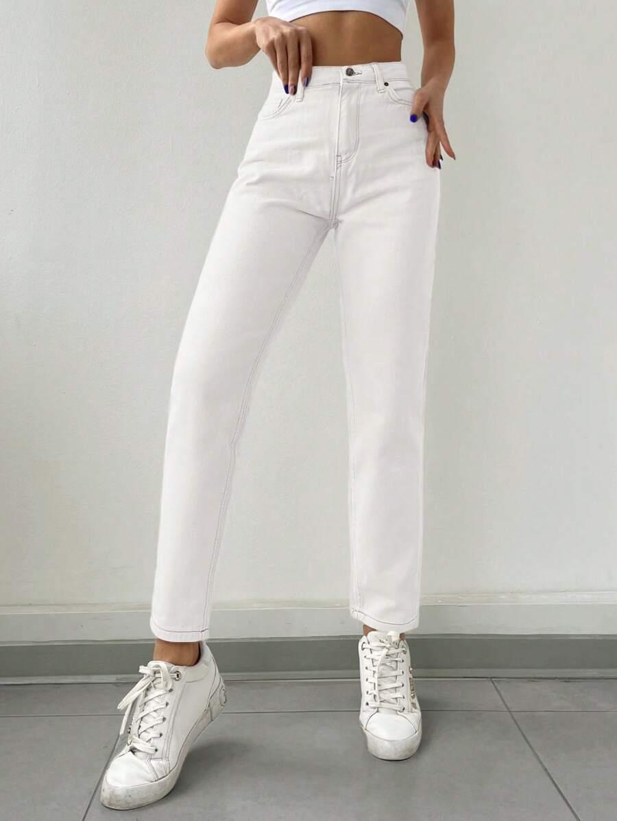 PROSTE SPODNIE JEANS WYSOKI STAN
