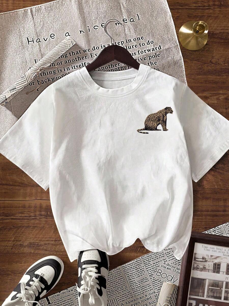 BIAŁY T-SHIRT NADRUK 