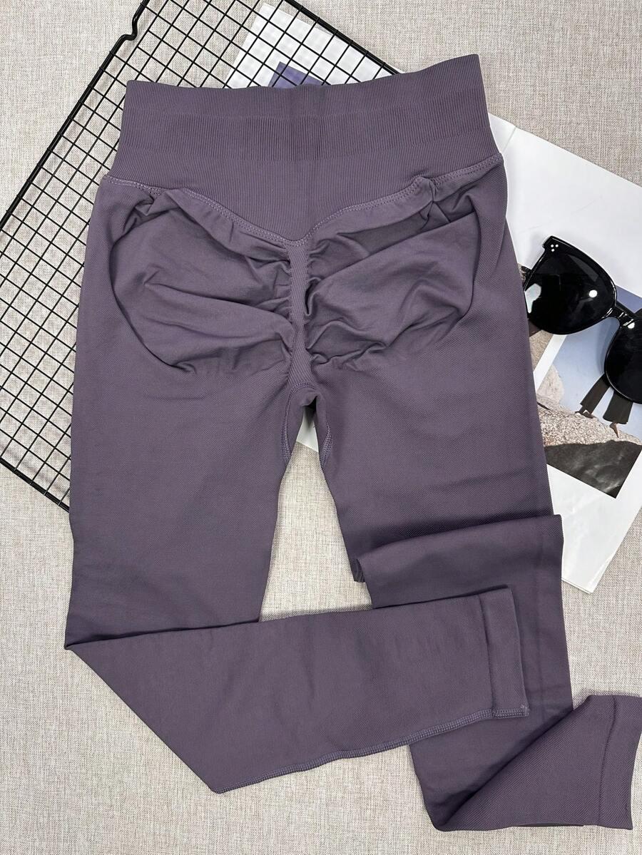 FIOLETOWE LEGGINSY WYSOKI STAN 