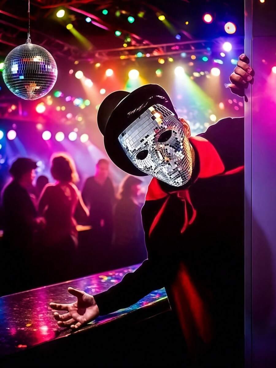 srebrna maska disco