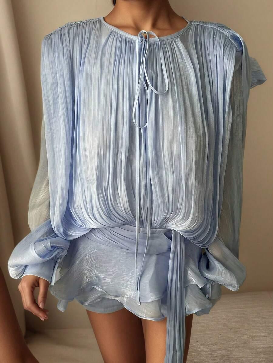 NIEBIESKA MINI SUKIENKA