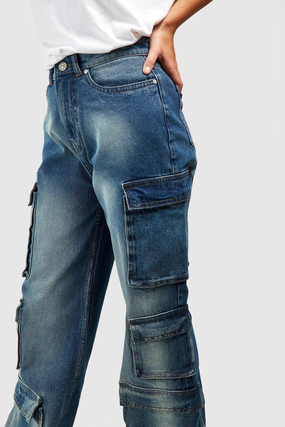 niebieskie spodnie jeans kieszenie