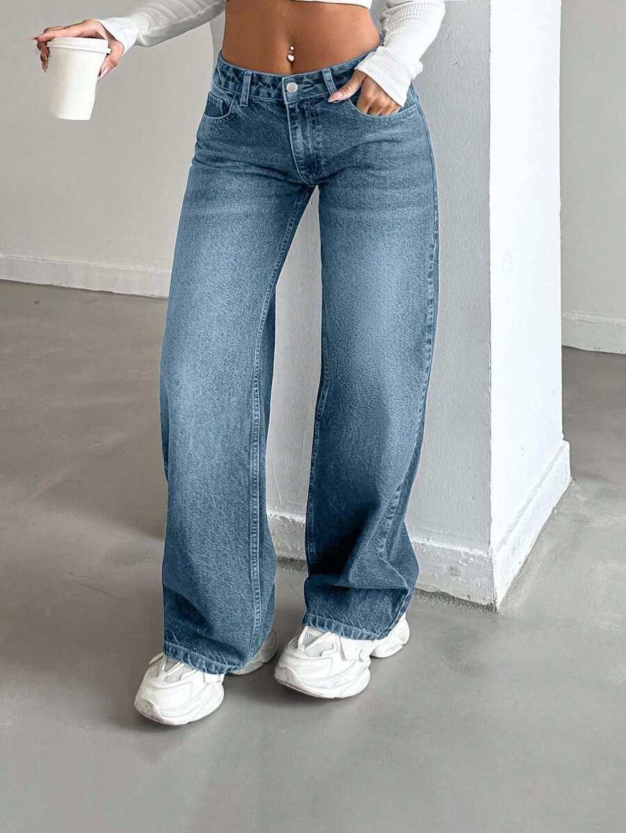 NIEBIESKIE SPODNIE JEANS 