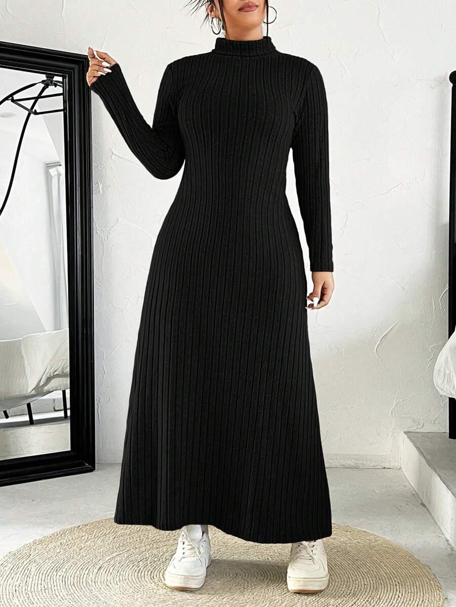 CZARNA MAXI SUKIENKA GOLF
