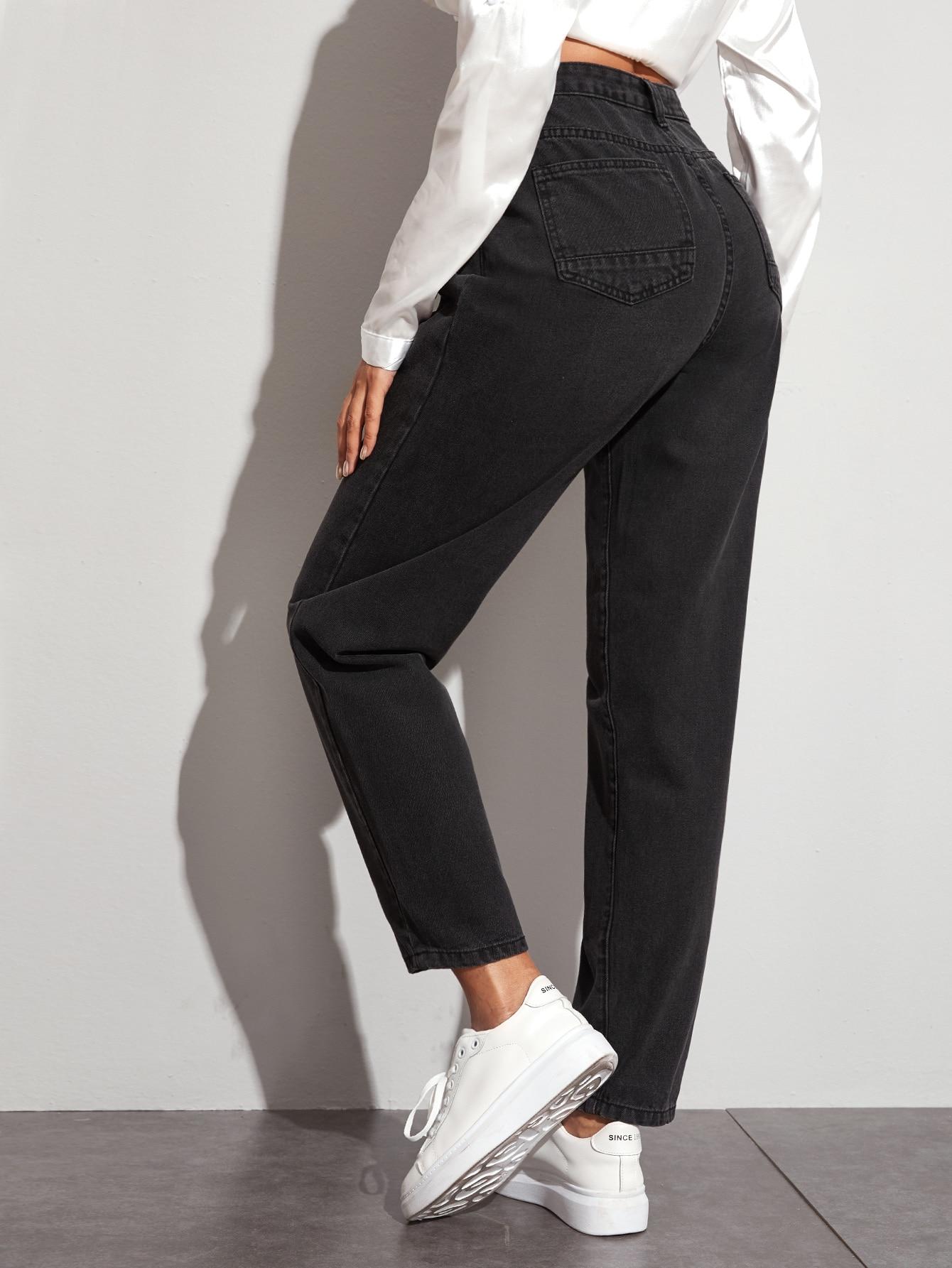 SPODNIE MOM JEANS