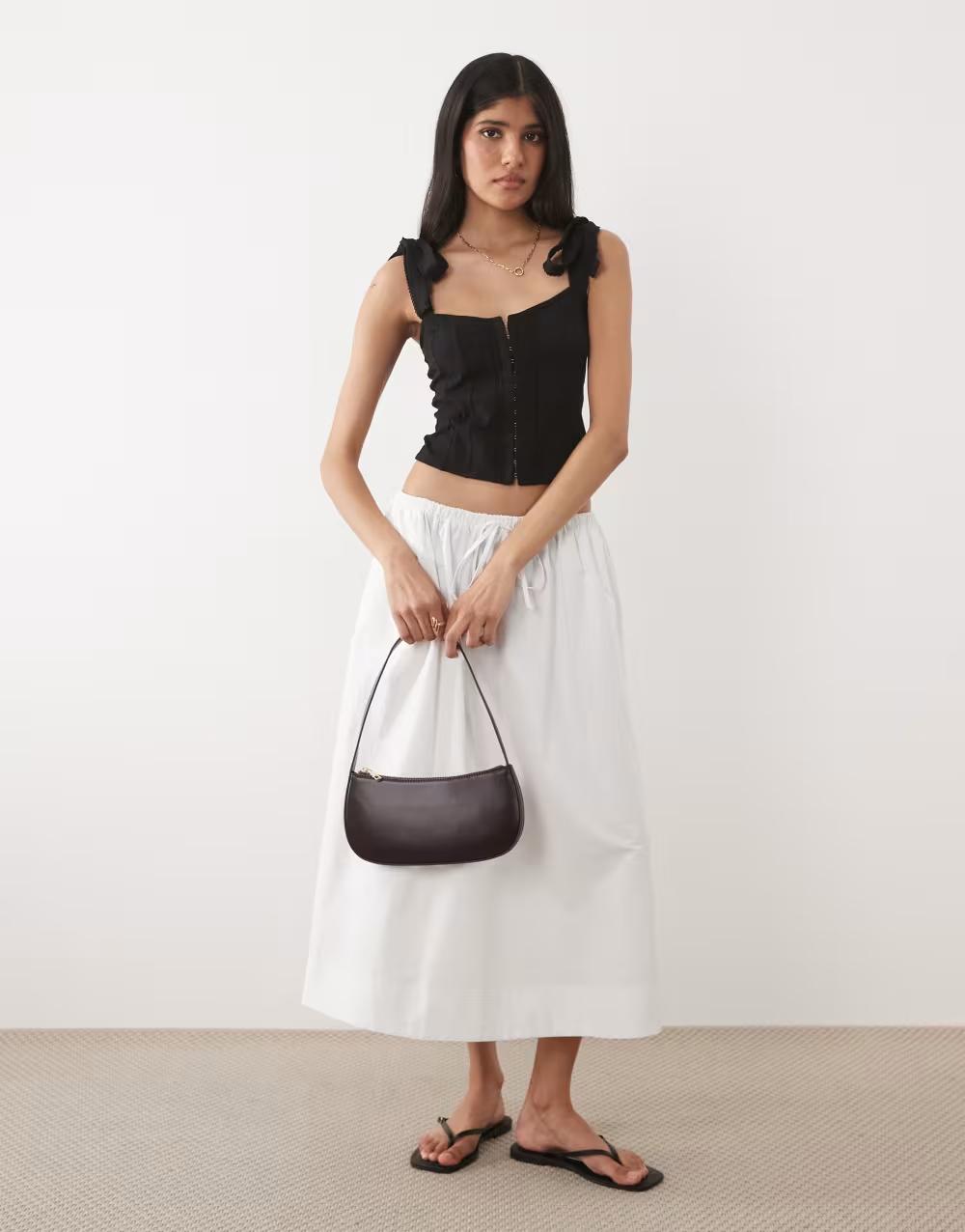 CZARNY TOP GORSET