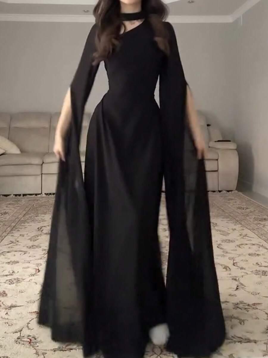 CZARNA MAXI SUKIENKA