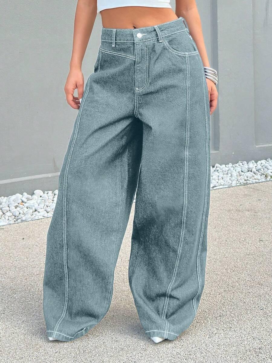NIEBIESKIE SPODNIE JEANS