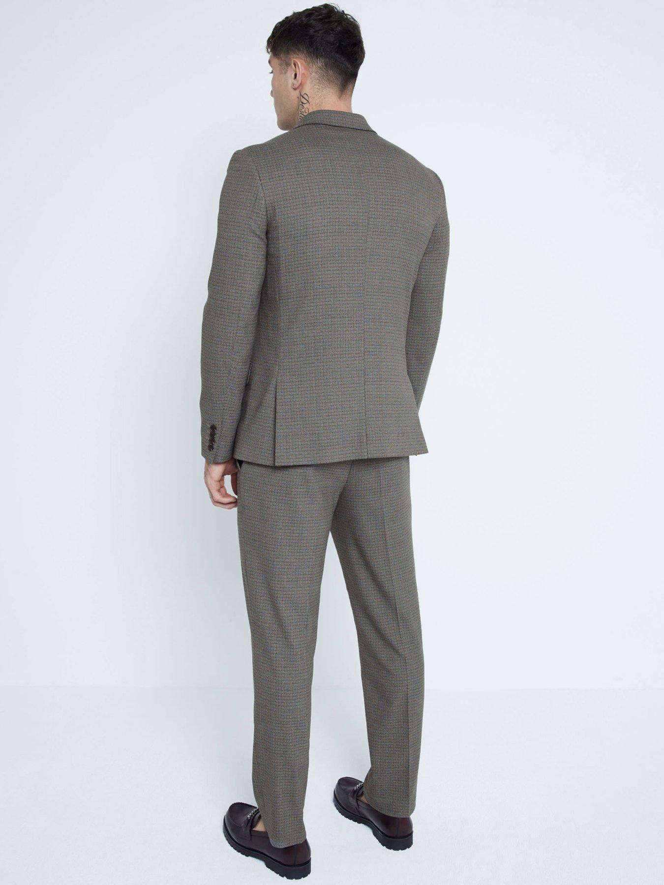 RIVER ISLAND SPODNIE GARNITUROWE SLIM FIT