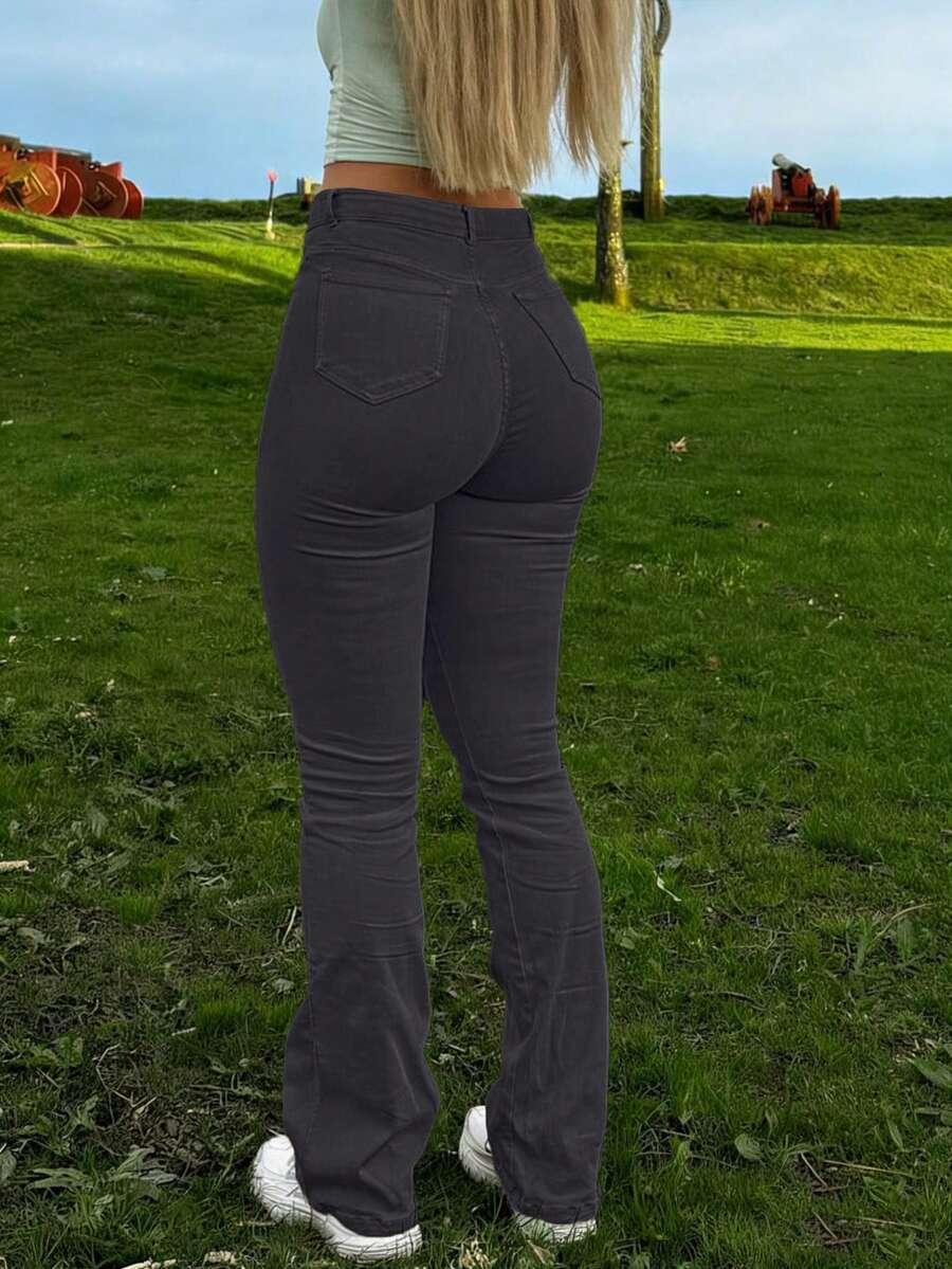 CZARNE SPODNIE JEANS