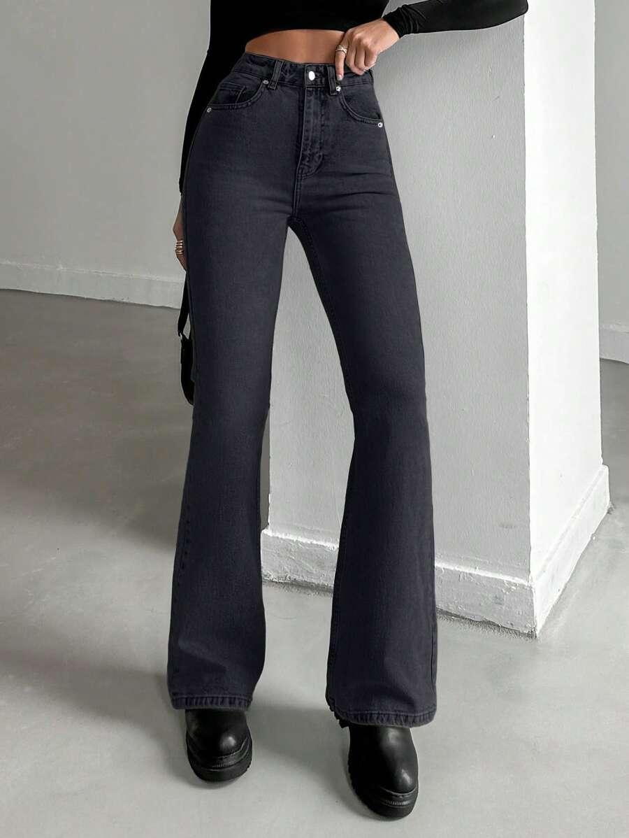 CZARNE SPODNIE JEANS