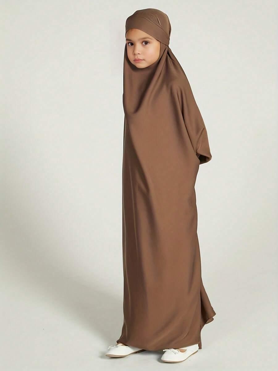 brązowa sukienka abaya