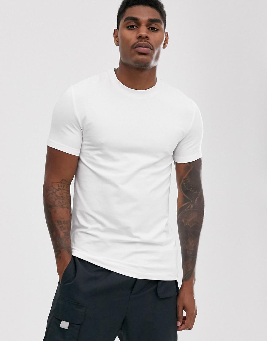BIAŁY T-SHIRT OKRĄGŁY DEKOLT