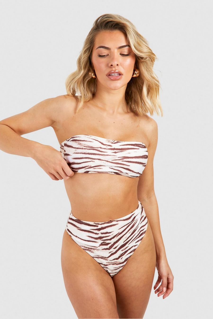 dół od bikini animal print 