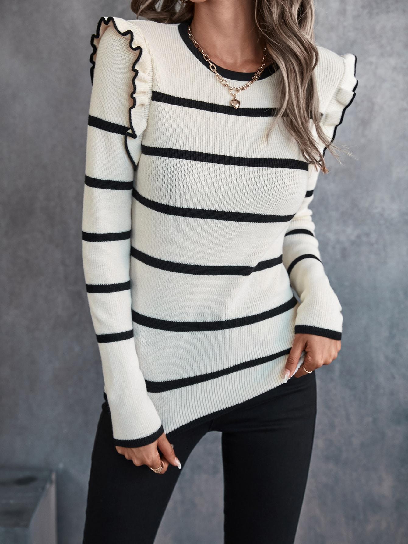 SWETER W PASKI FALBANKA