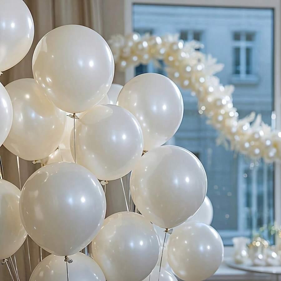 białe balony 20-pack