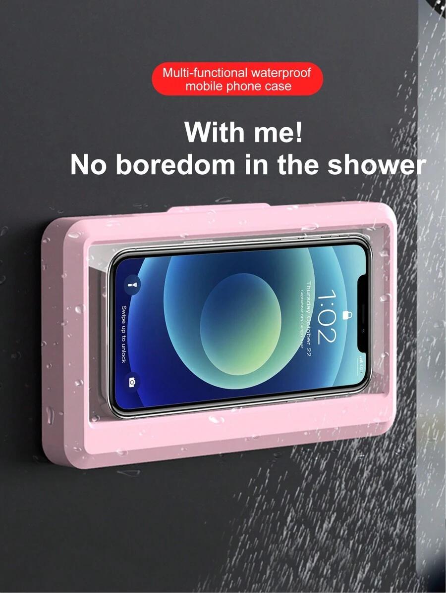 różowy wodoodporny uchwyt na telefon