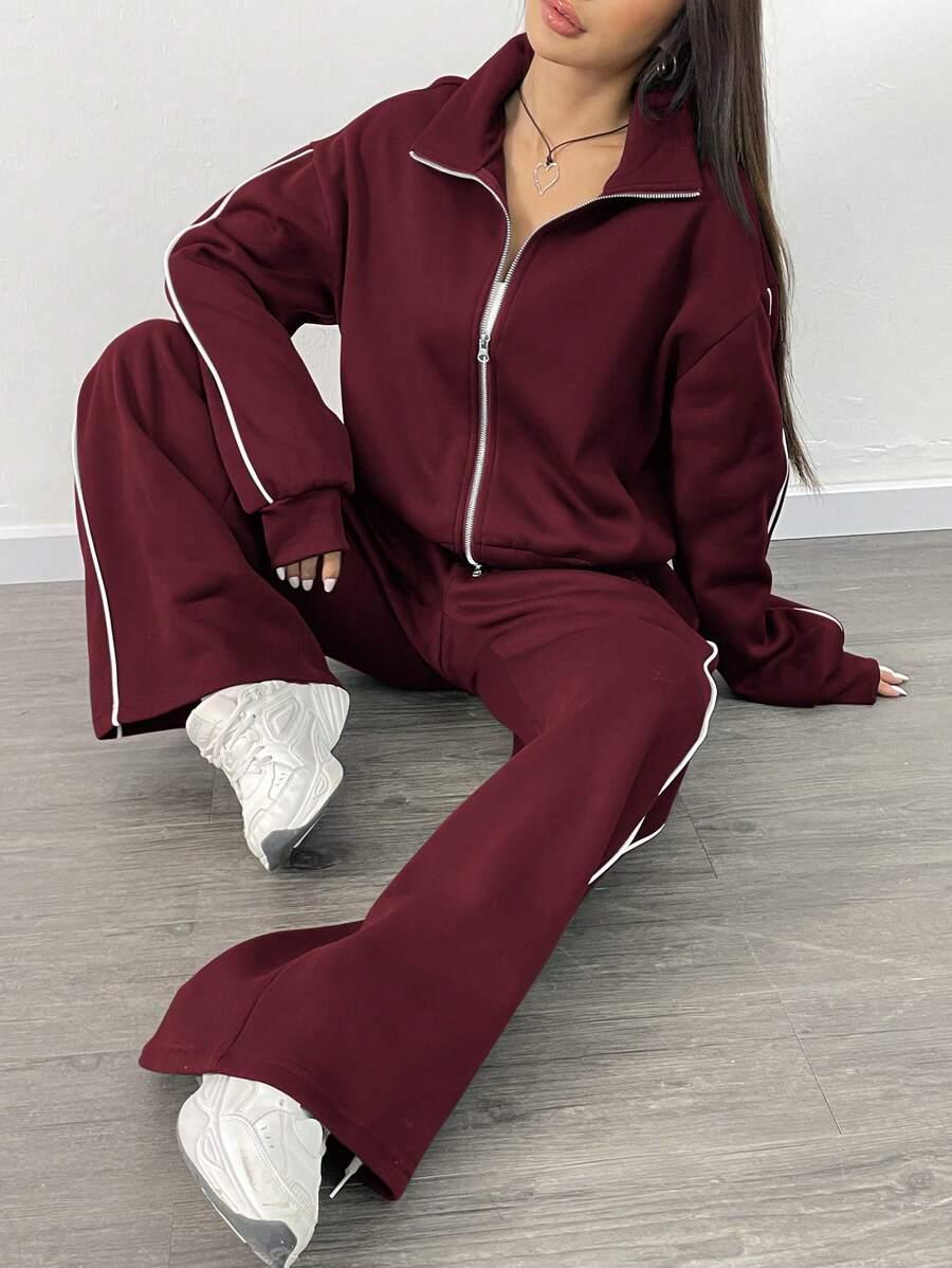 KOMPLET DRESOWY ROZPINANA BLUZA SPODNIE
