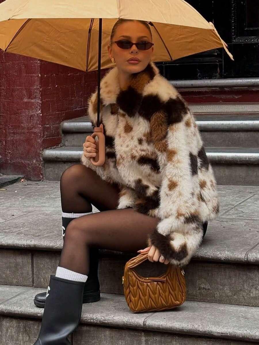 sztuczne futro zamek