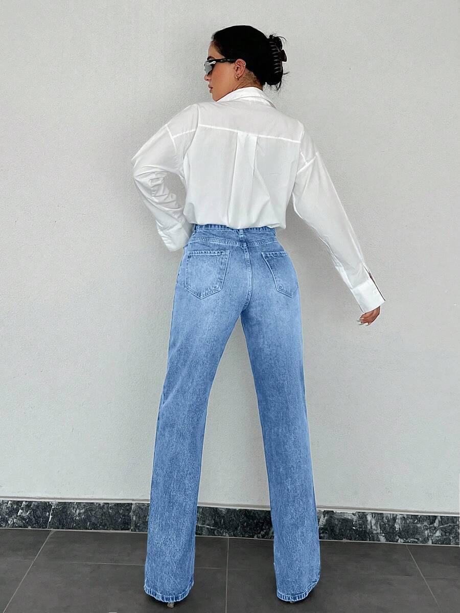 NIEBIESKIE SPODNIE JEANS