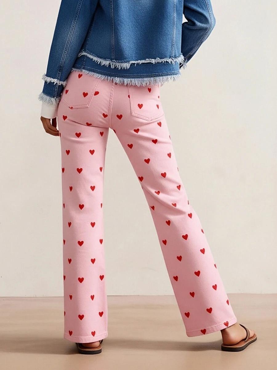 RÓŻOWE SPODNIE JEANS