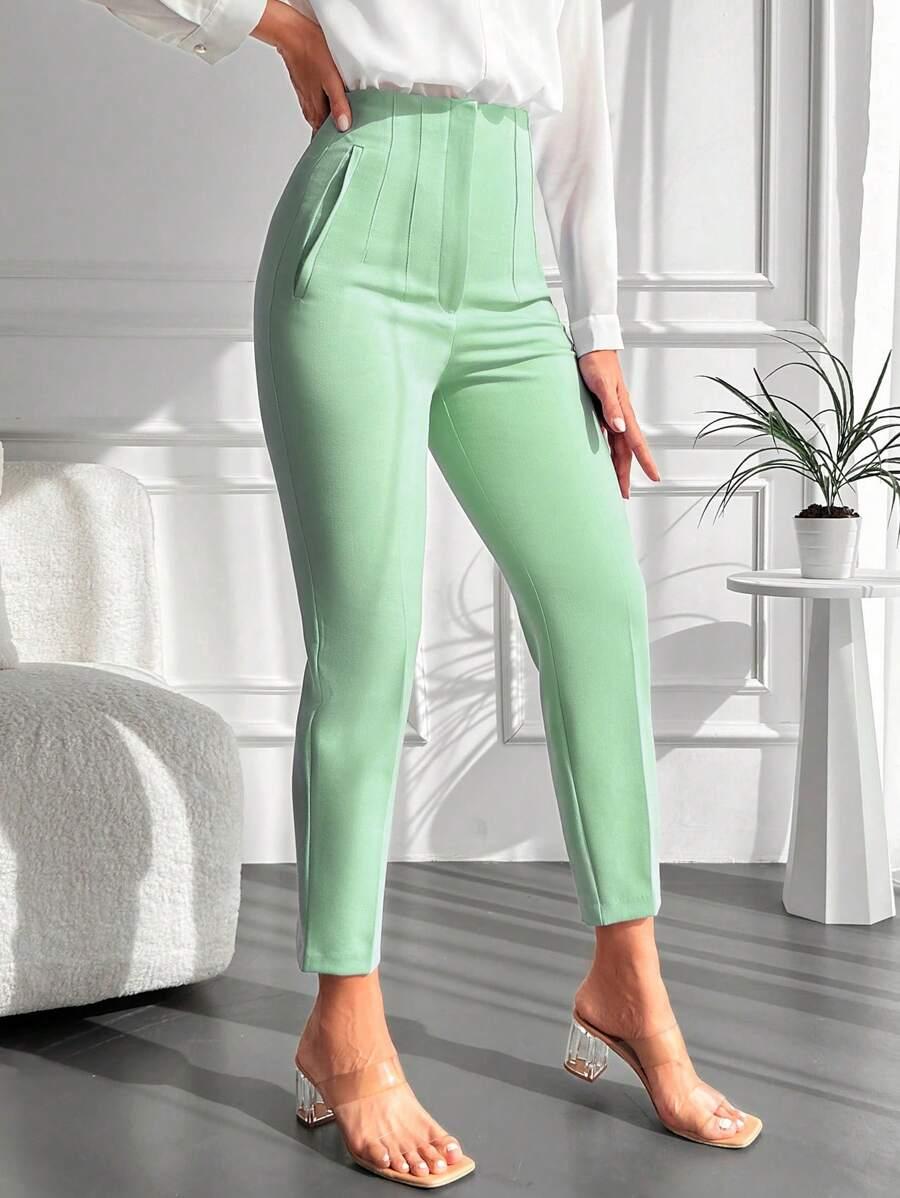 zielone spodnie casual