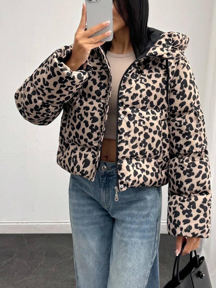KURTKA Z KAPTUREM ANIMAL PRINT