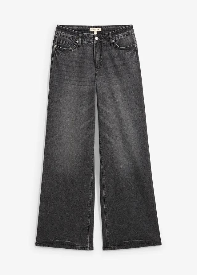 spodnie jeans szeroka nogawka