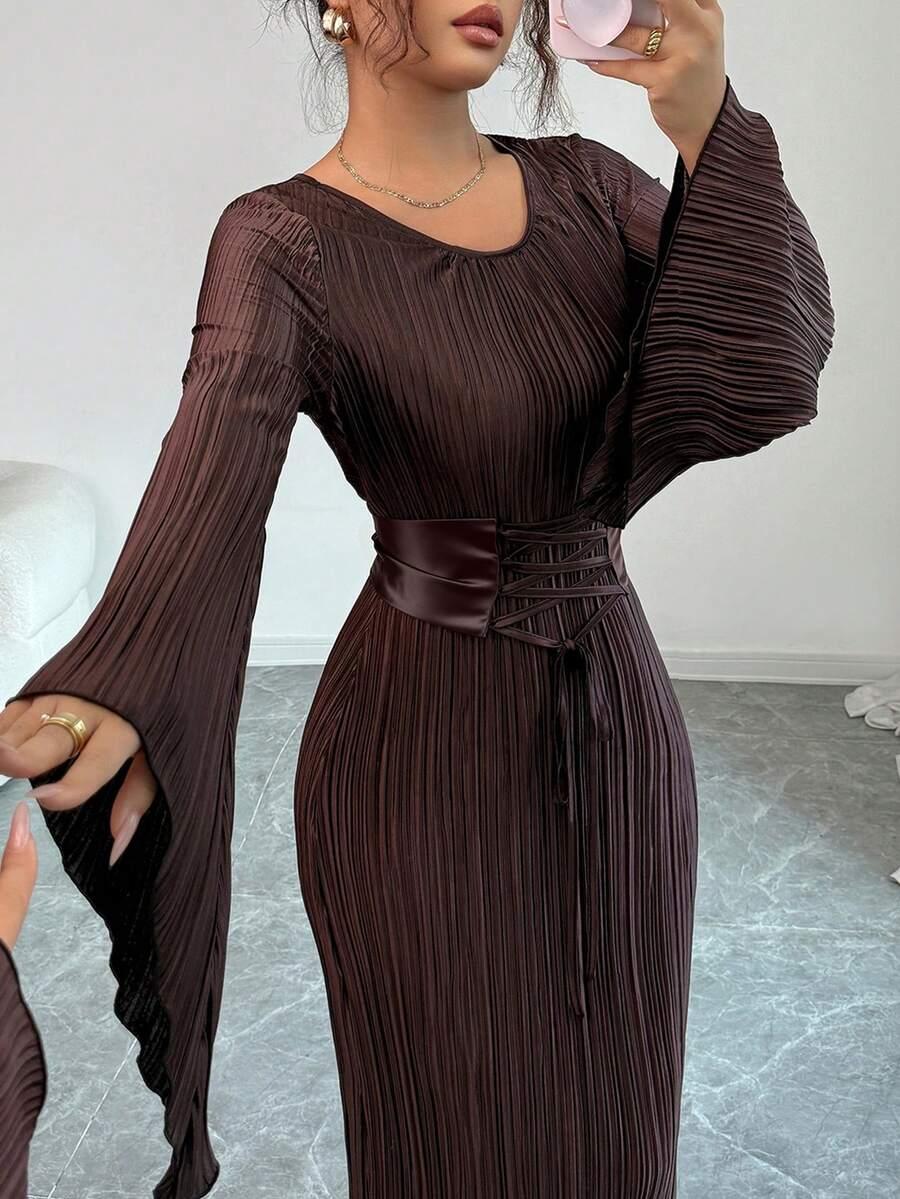 plisowana maxi sukienka 