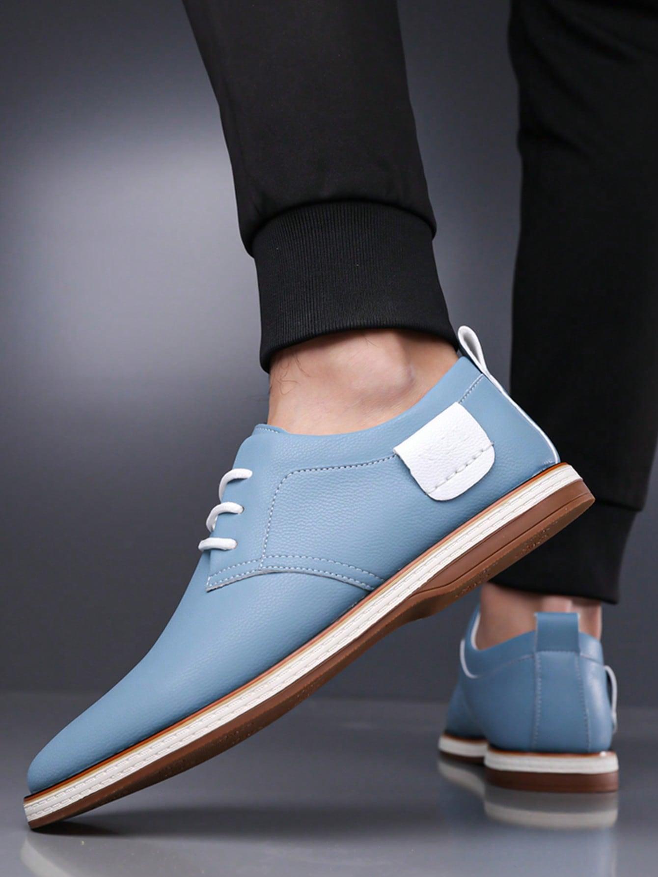 NIEBIESKIE BUTY IMITACJA SKÓRY